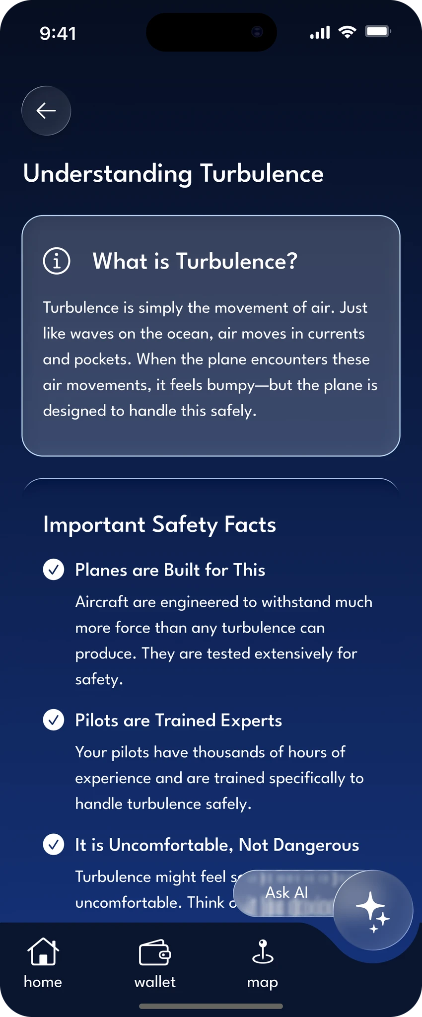 GLIDE turbulence guidance screen 2