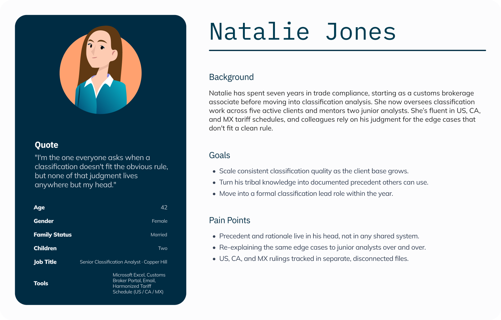 Copper Hill user persona