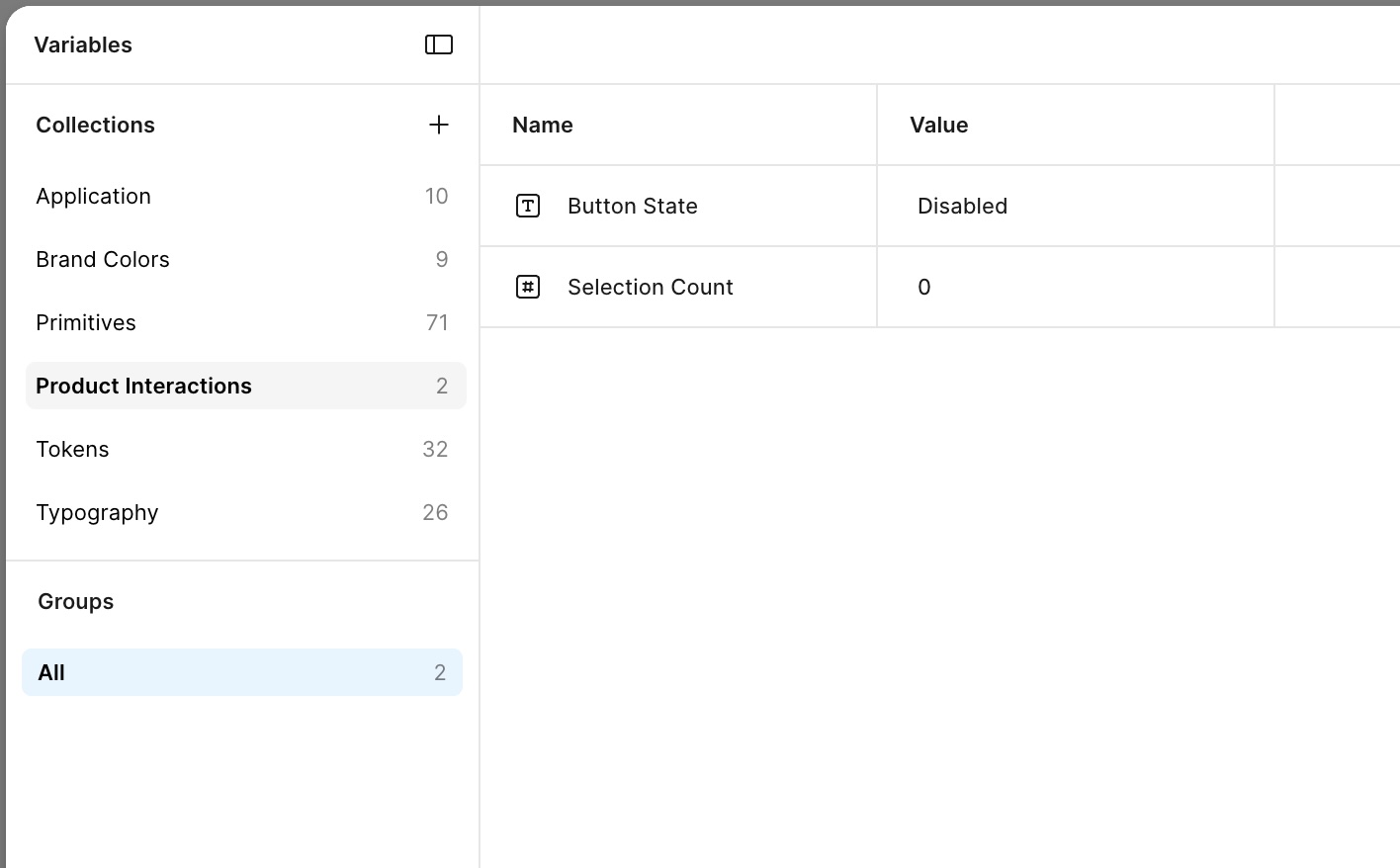 Product interaction variables